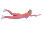 foto oefening Lying Lowerback Extention