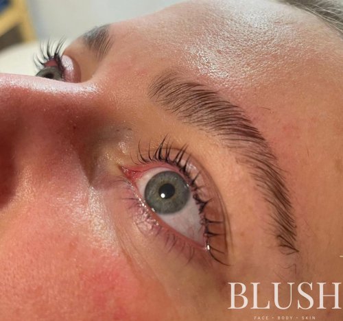 resultaat brow lamination icm een lash lift