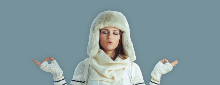 Afbeelding vrouw in winterkleding